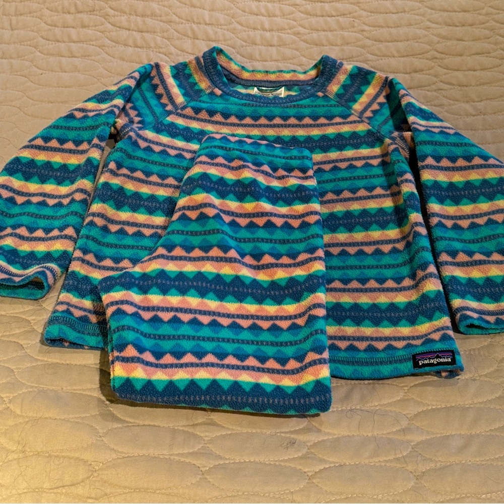 Patagonia Toddler Micro D Crew & Bottoms Set 4T